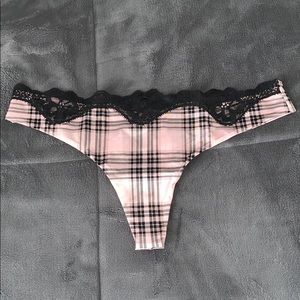 VS Satin + Lace Thong